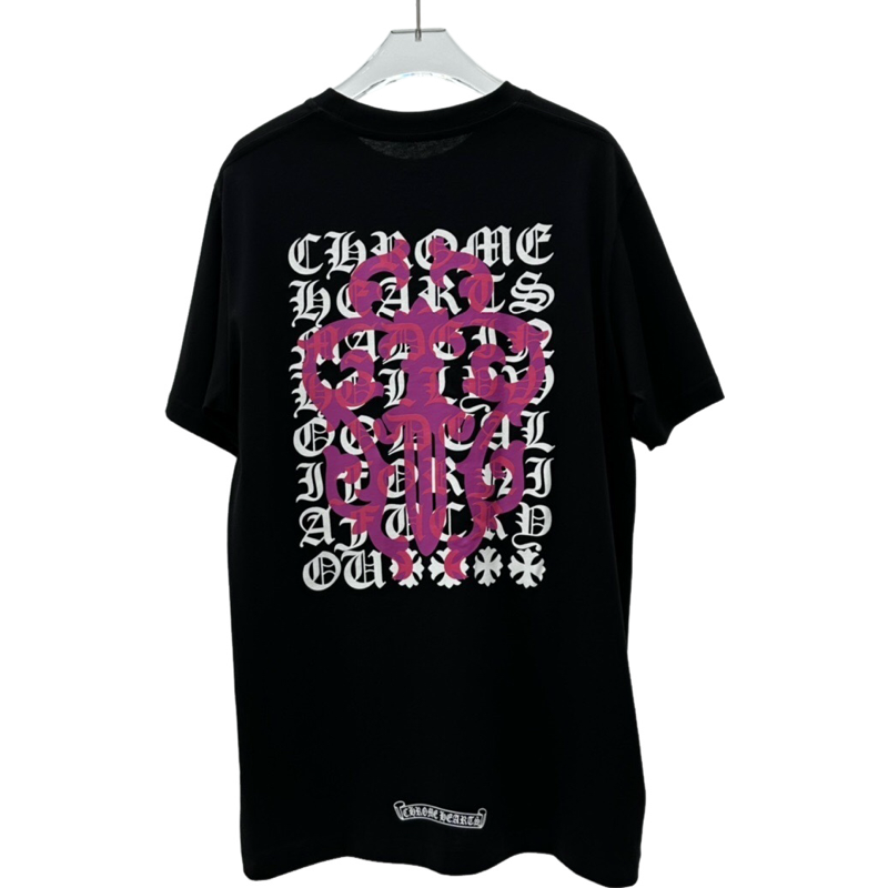 T shirt Chrome Logo Rose / Black