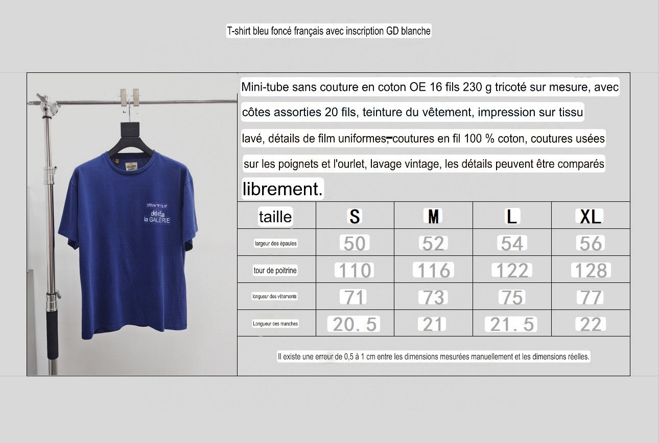 T shirt Gallery bleu foncé