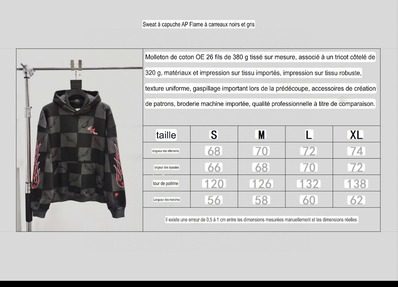 Sweat Capuche Chrome Flamme