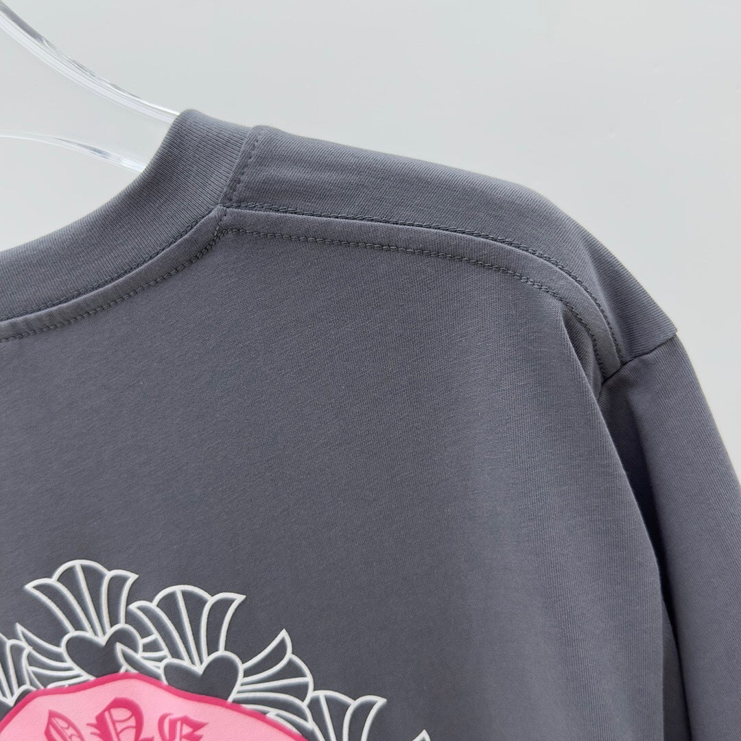 T shirt Chrome black Fer rosé