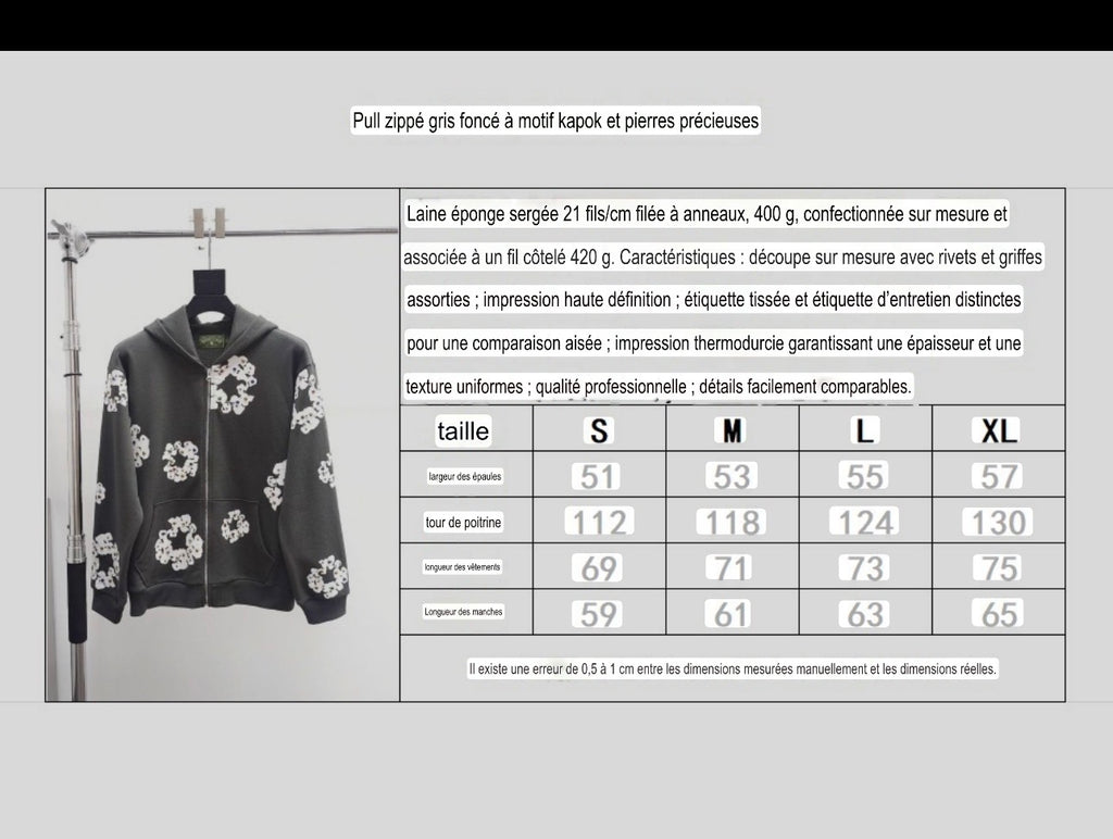 Gilet D.tears Grey foncé motif Kapok