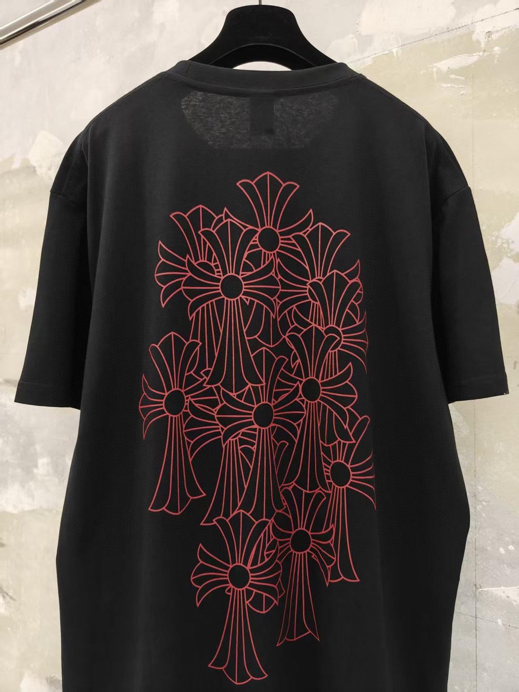 T shirt chrome noir et orange