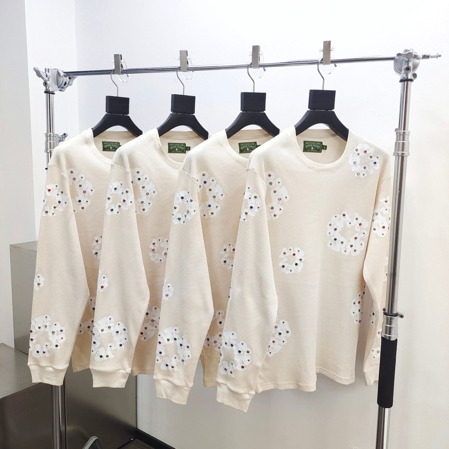 T shirt DTEARS beige gaufrée