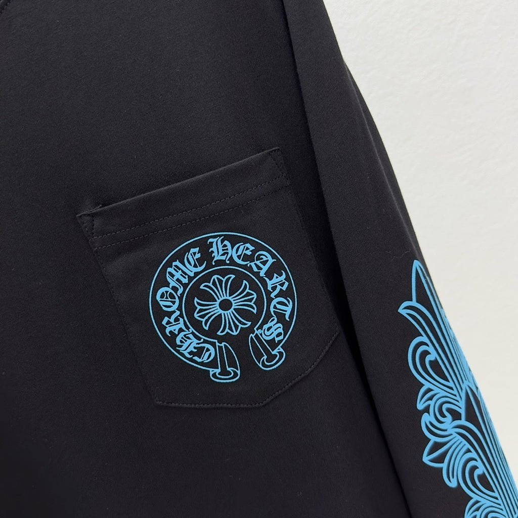 Long sleeves chrome black/blue