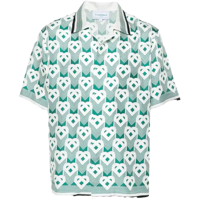 Casa B - Chemise Monogram Cœur en soie