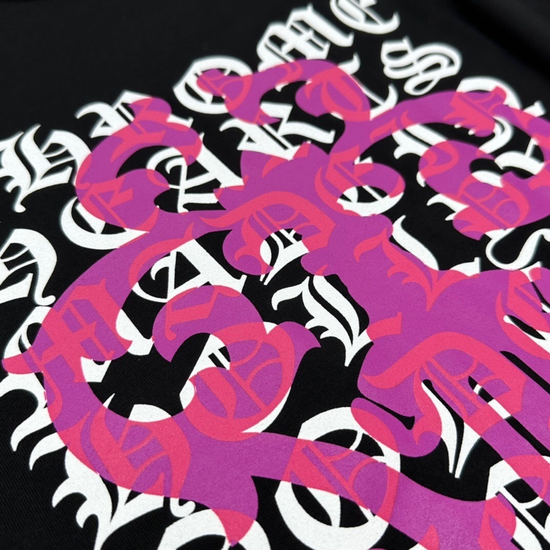 T shirt Chrome Logo Rose / Black