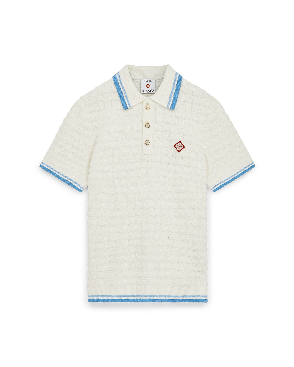 Polo Casa B / Baby blue appliqué à boucle