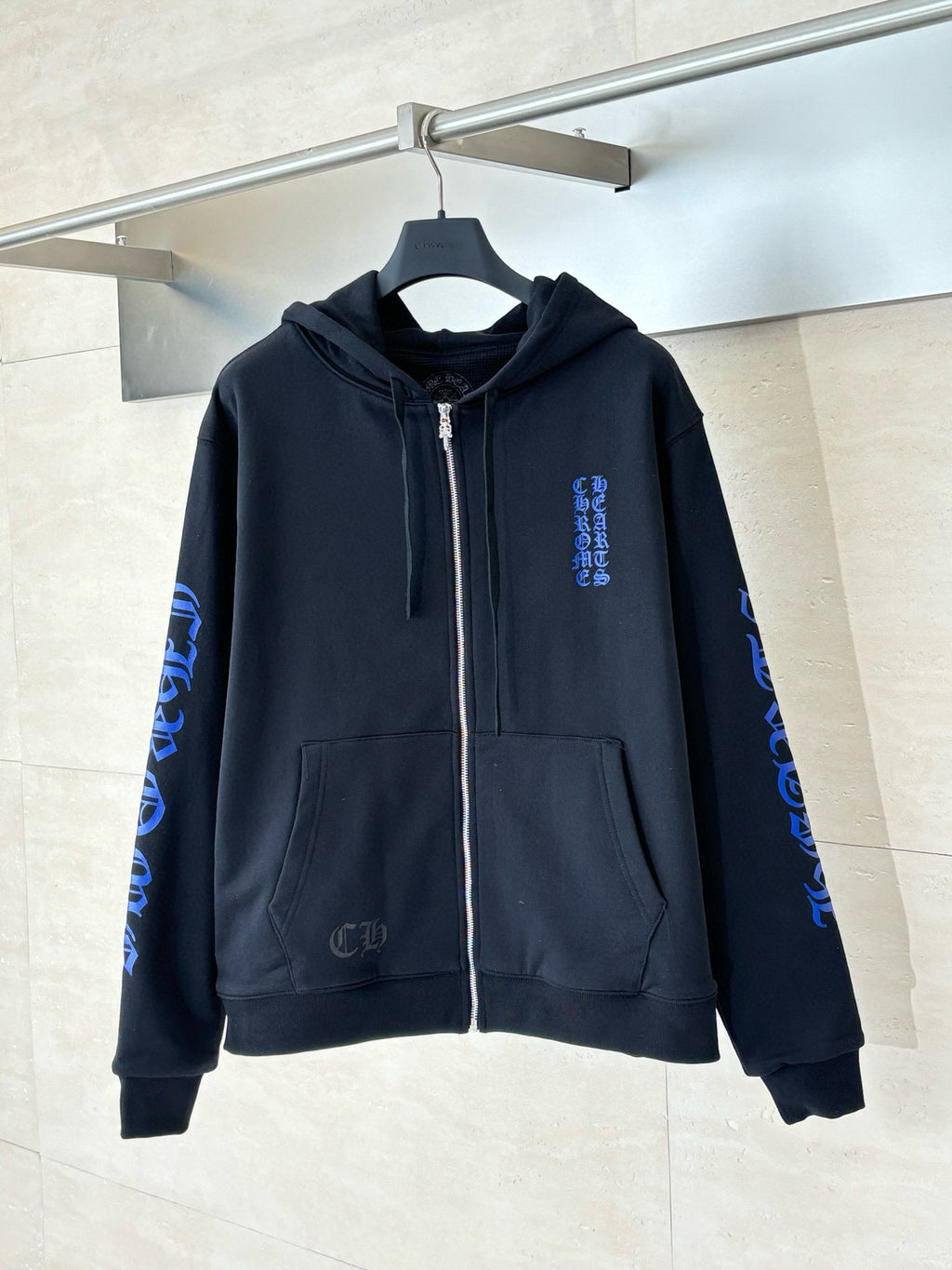 Veste chromé Noir & bleu