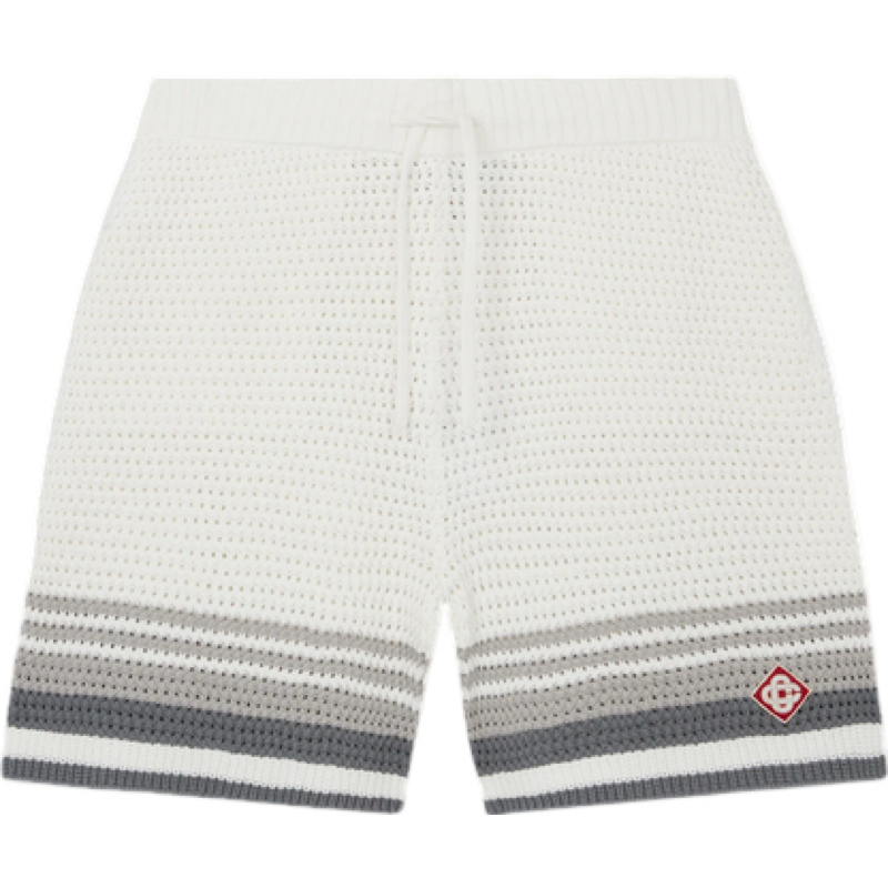 CASA B SHORT COTON CROCHETÉ GRIS NARDO