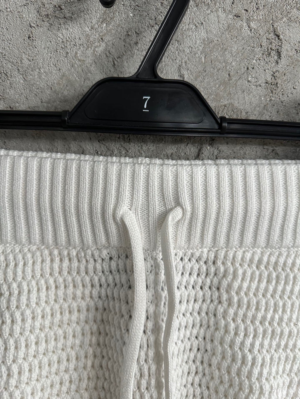 CASA B SHORT COTON CROCHETÉ GRIS NARDO