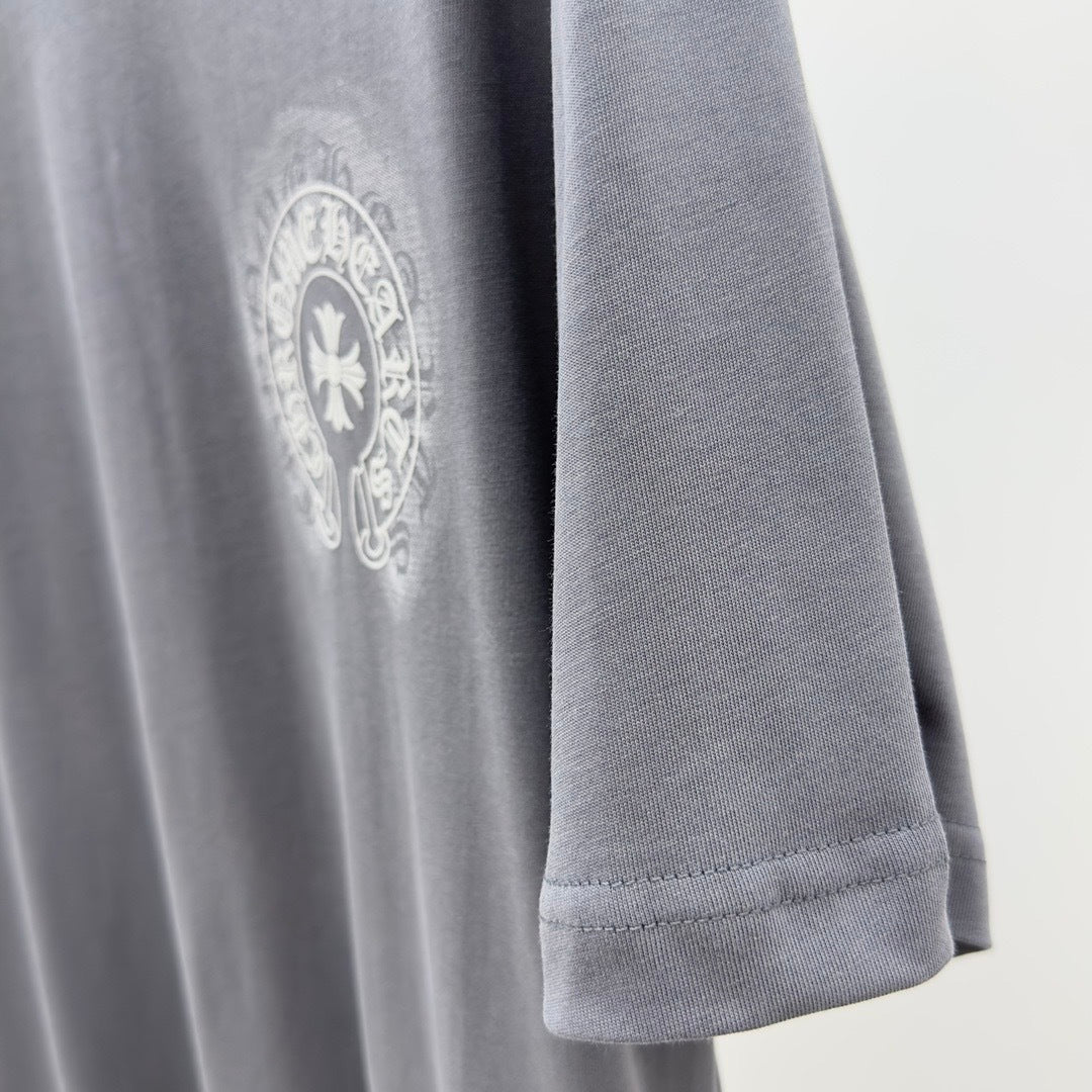 T shirt chrome Relief 3D PRINT Grey