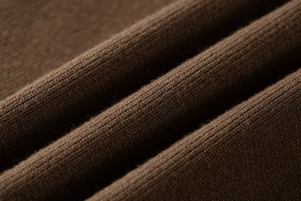 Cardigan en maille à poche plaquée en cuir et logo Loew