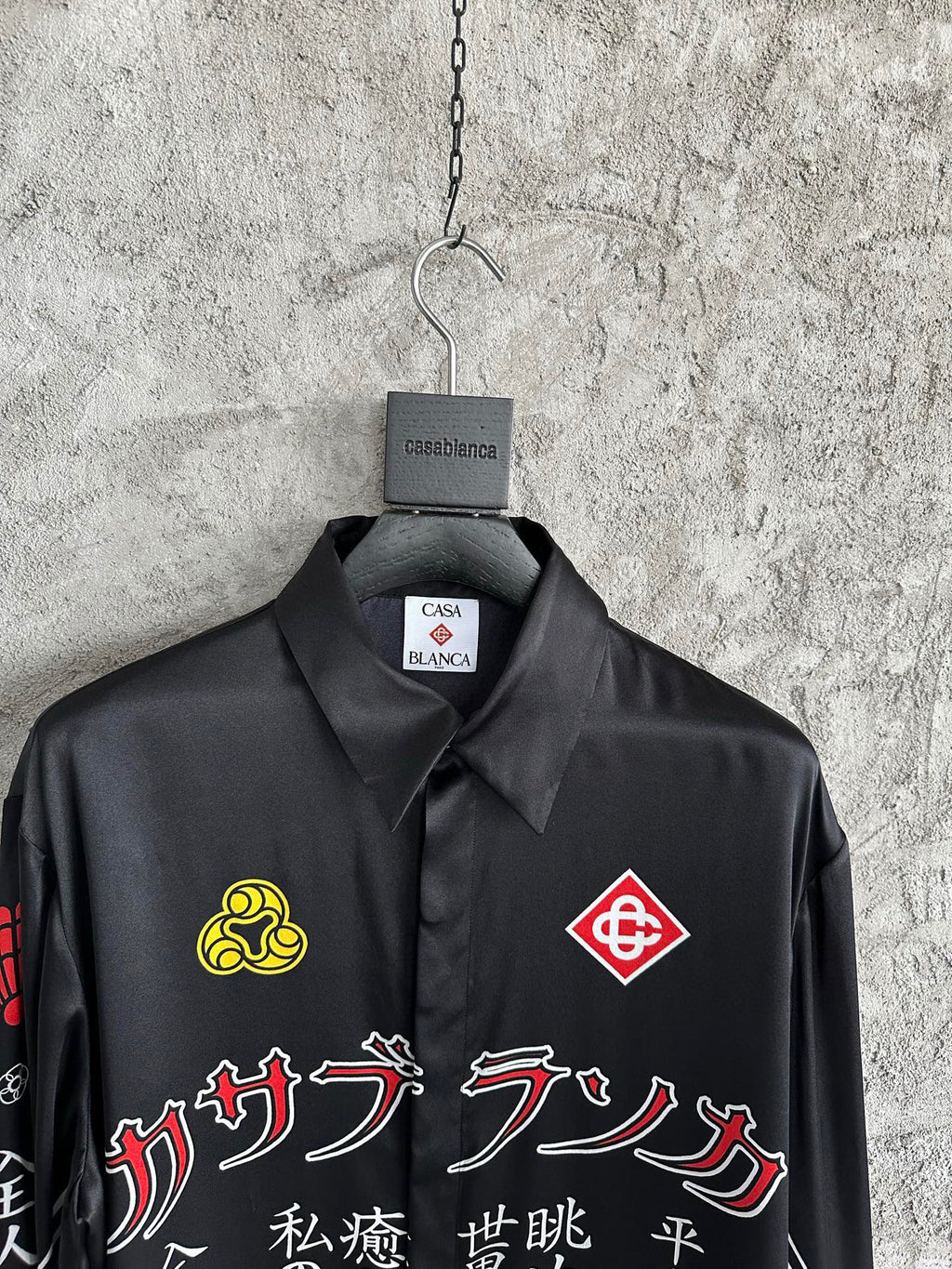 Casa B Chemise en soie Chinese Print