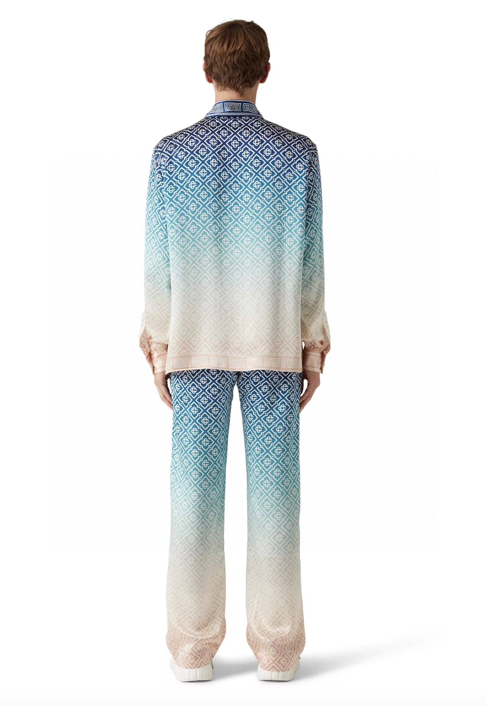 Casa B - Chemise en soie Jacquard Gradient