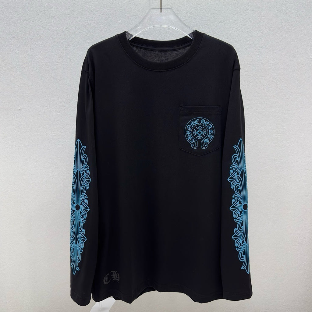 Long sleeves chrome black/blue