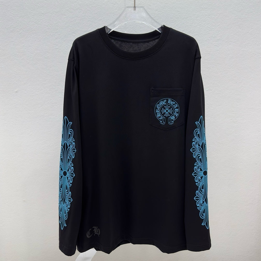 Long sleeves chrome black/blue