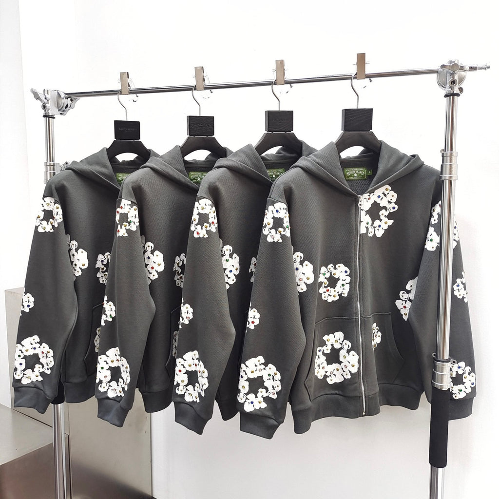 Gilet D.tears Grey foncé motif Kapok